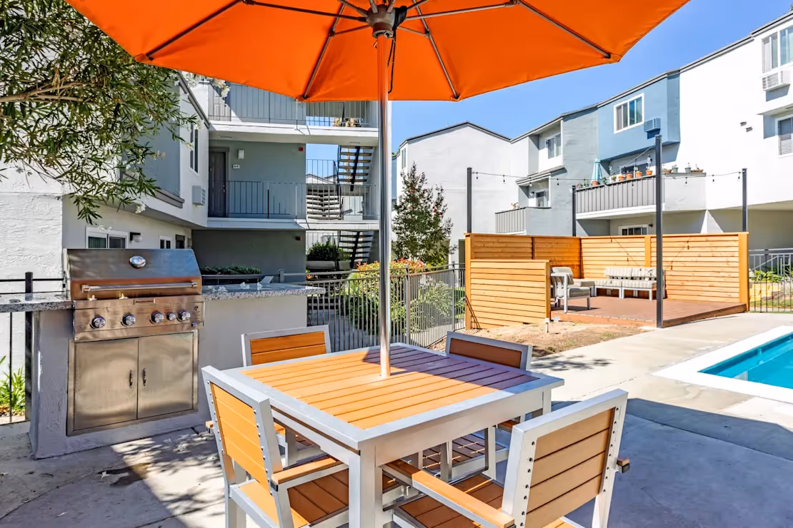 Pool seating area