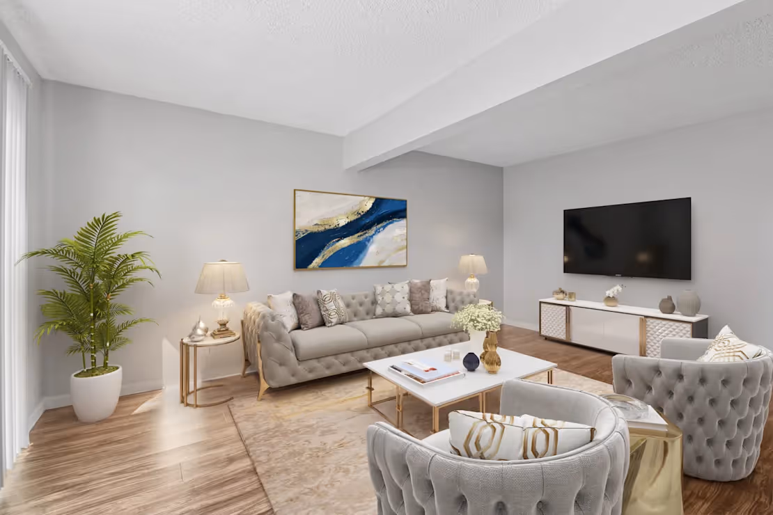 Living room with furniture
