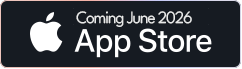 Apple logo with text announcing App Store launch coming June 2026.