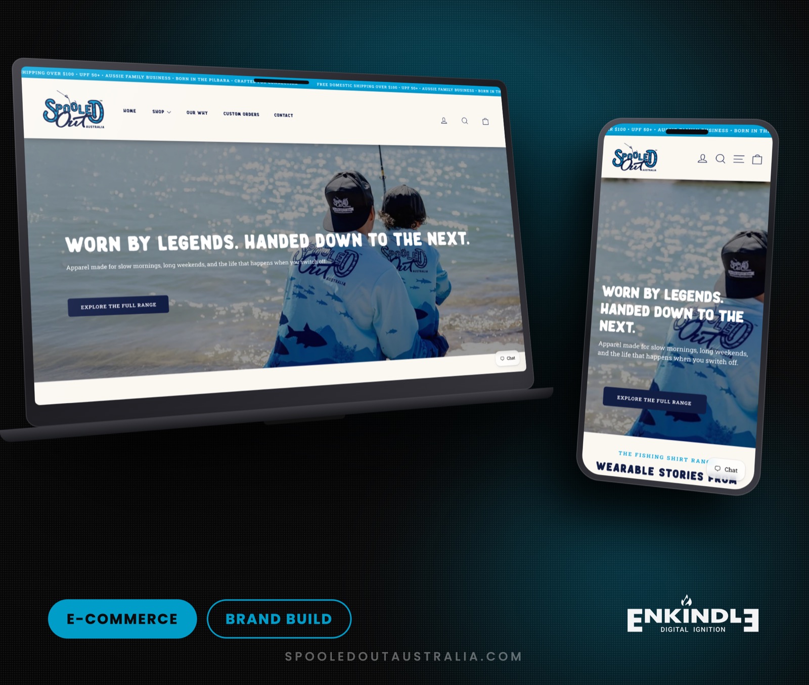 Spooled Out Australia website design and build by Enkindle Group, Perth