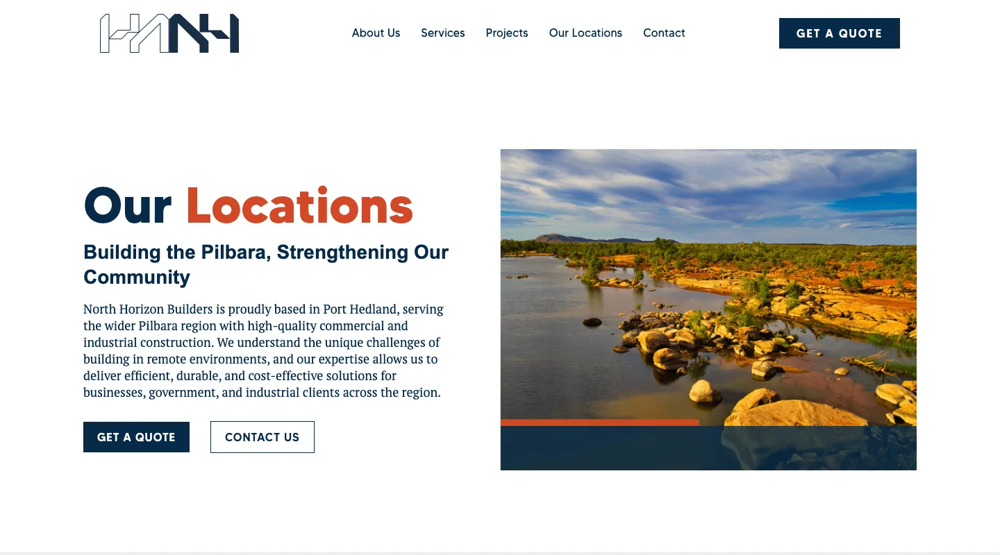 The northhorizon.com.au homepage, captured 08/10/2026