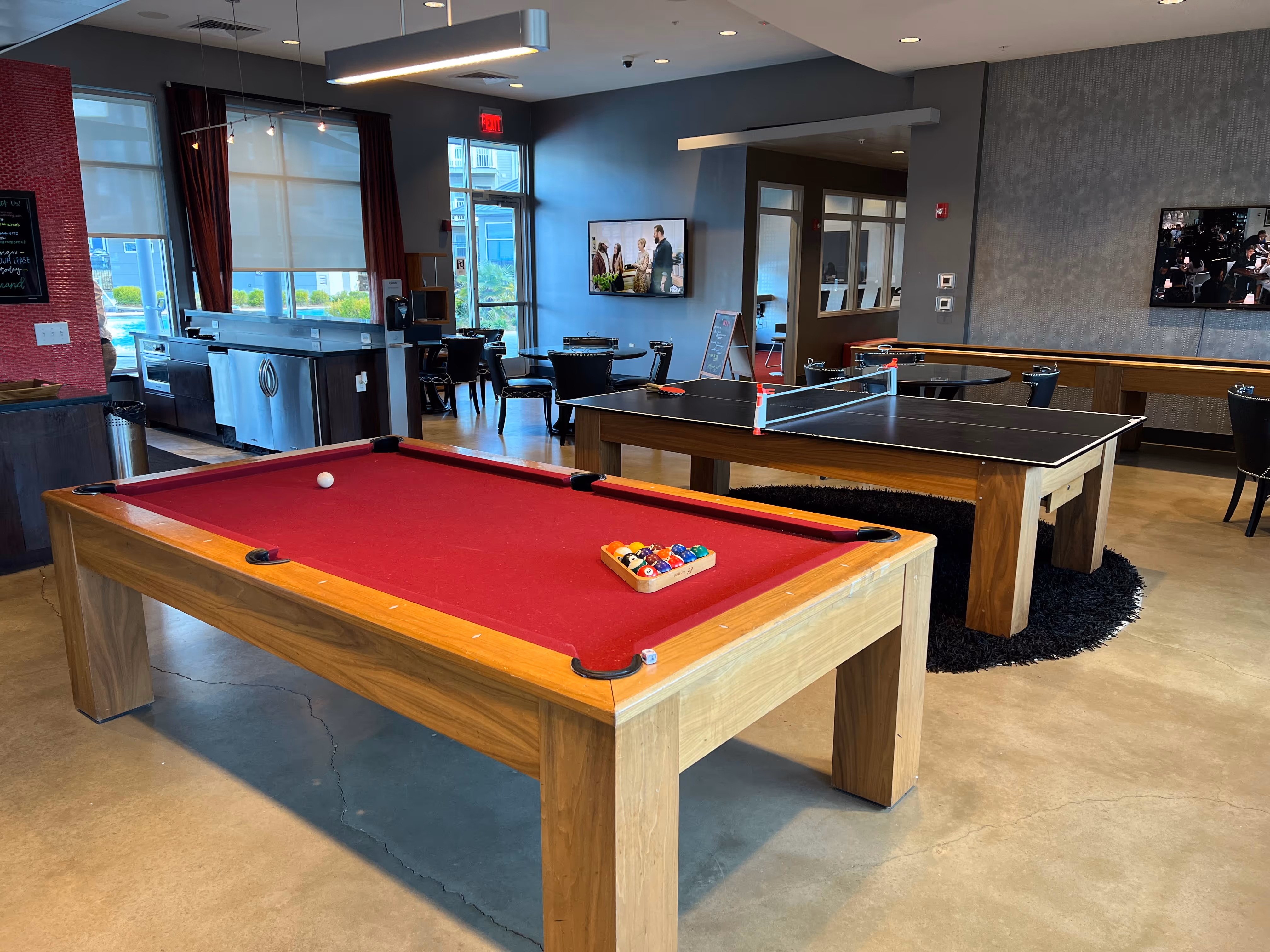 Clubhouse with table games