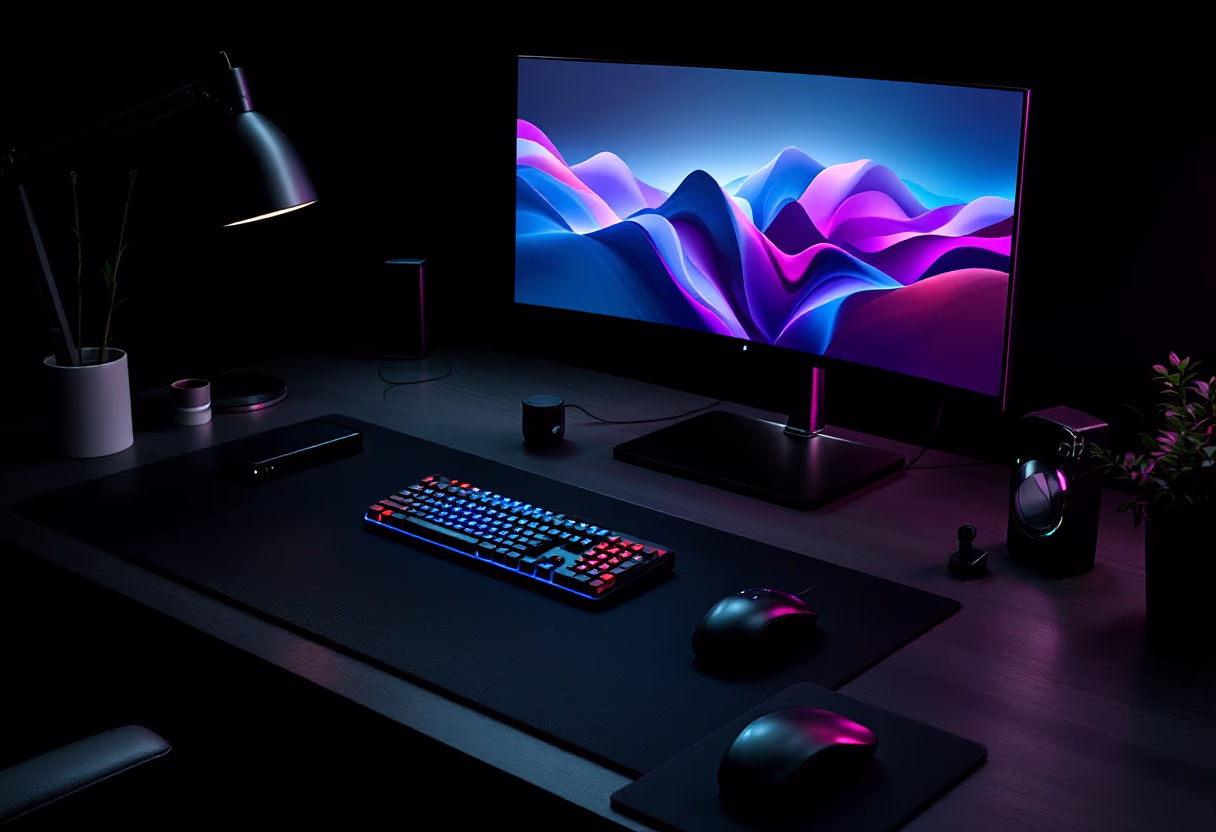 [background image] image of a workspace (for a mobile gaming)