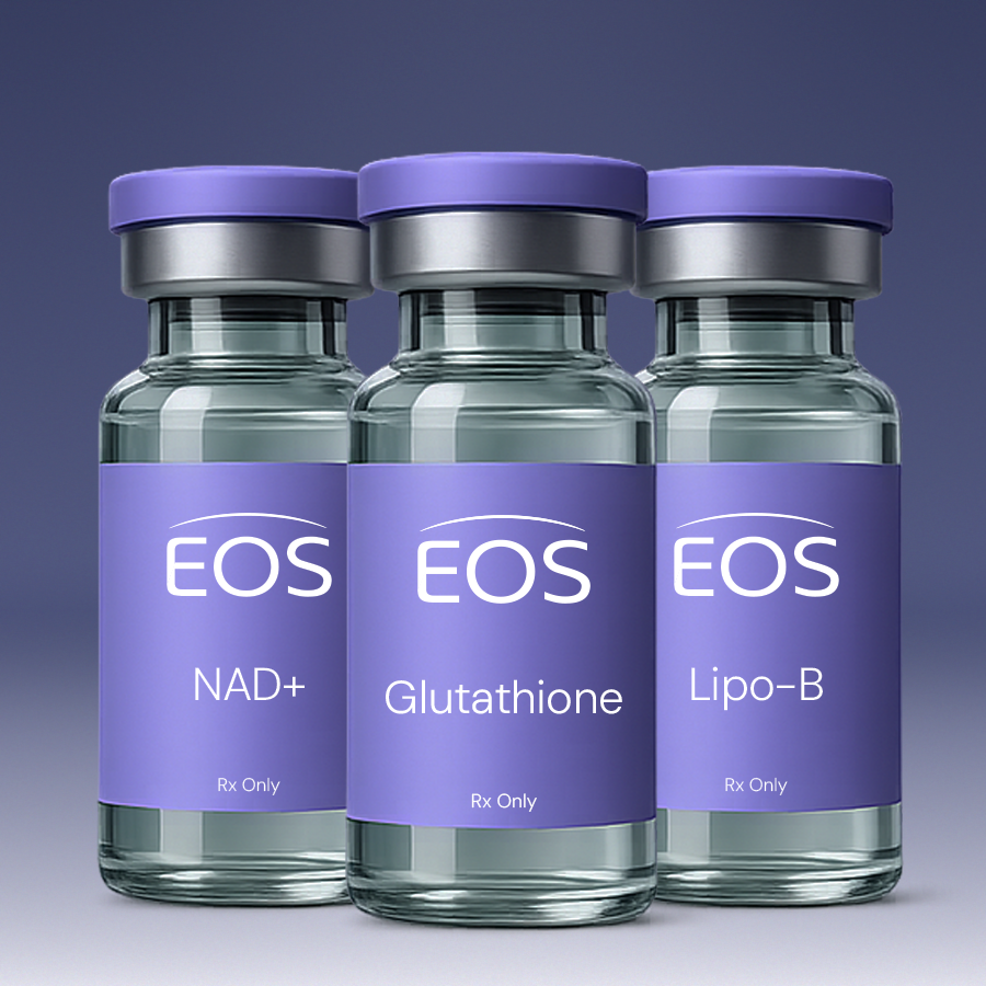 EOS Health Anti-Aging Bundle: NAD+, Glutathione, and Lipo-B prescription vials