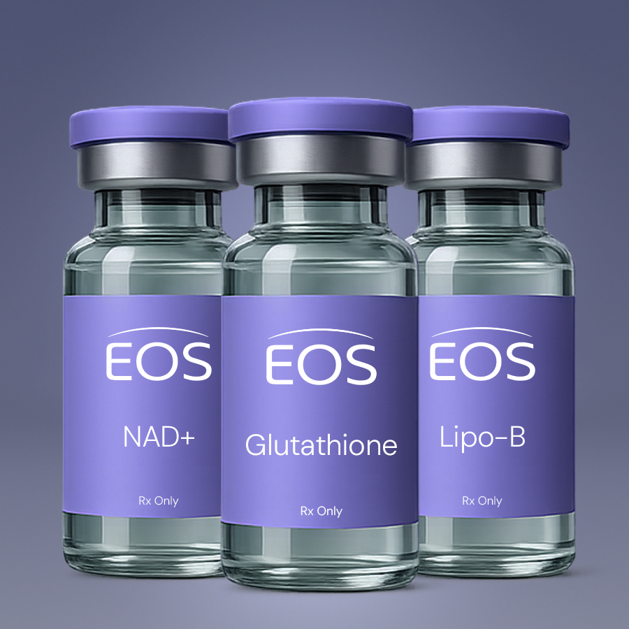EOS Health Anti-Aging Bundle: NAD+, Glutathione, and Lipo-B prescription vials