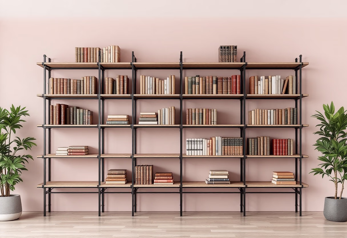 [background image] image of library shelves (for an author & writer)