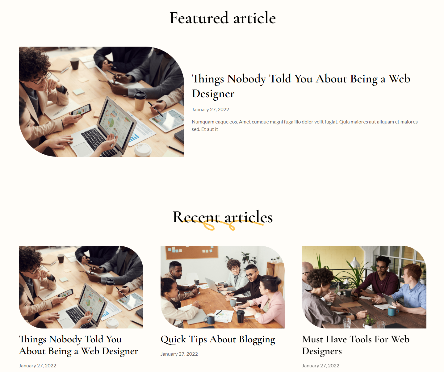 The Knock blog template developed on Webflow by Foursets