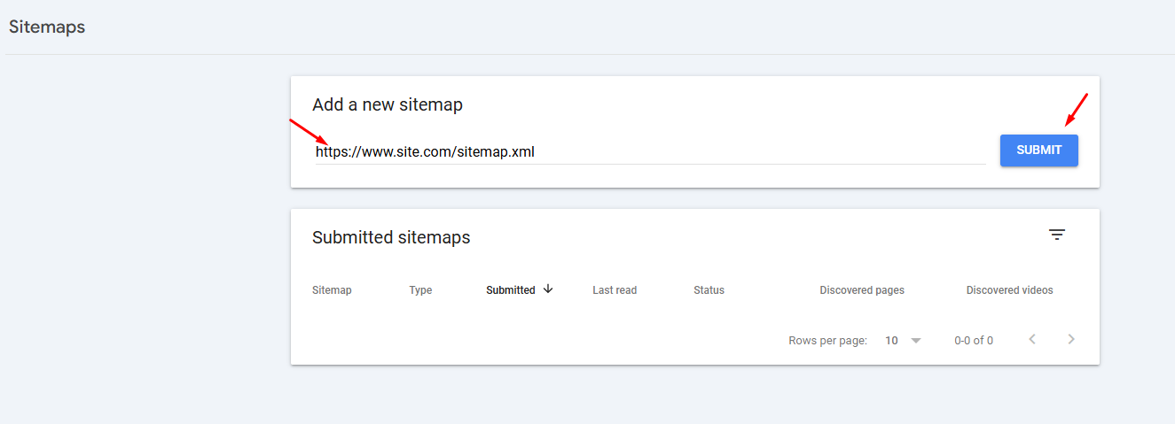 submitting your sitemap in Google Search Console