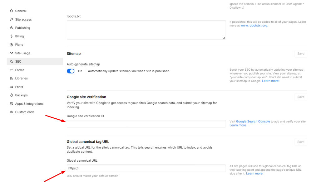 adding canonical tags in Webflow