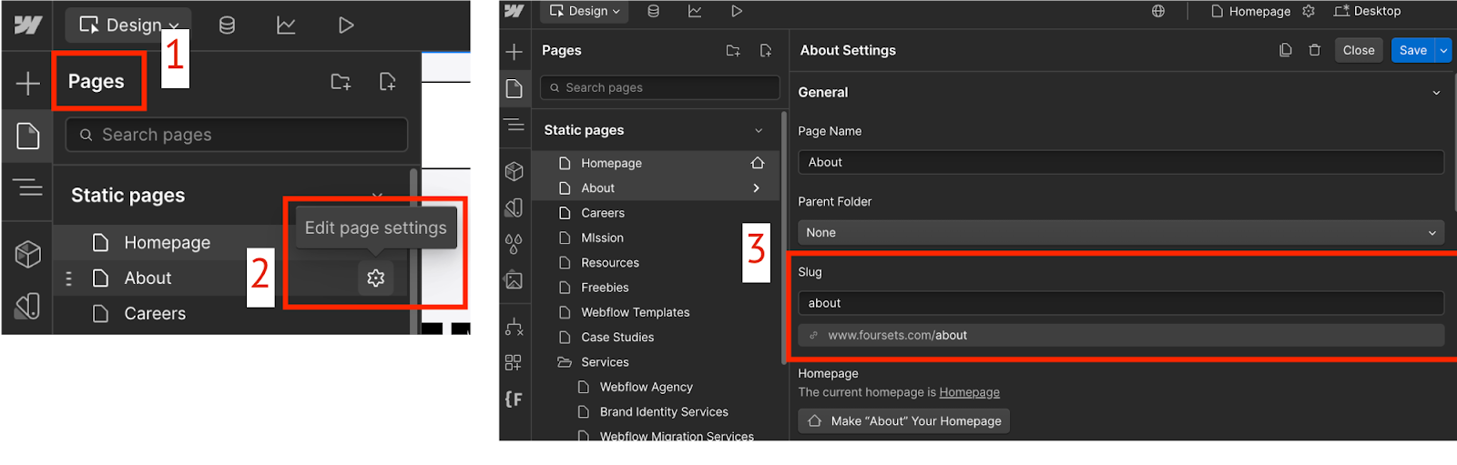 URL creation in Webflow