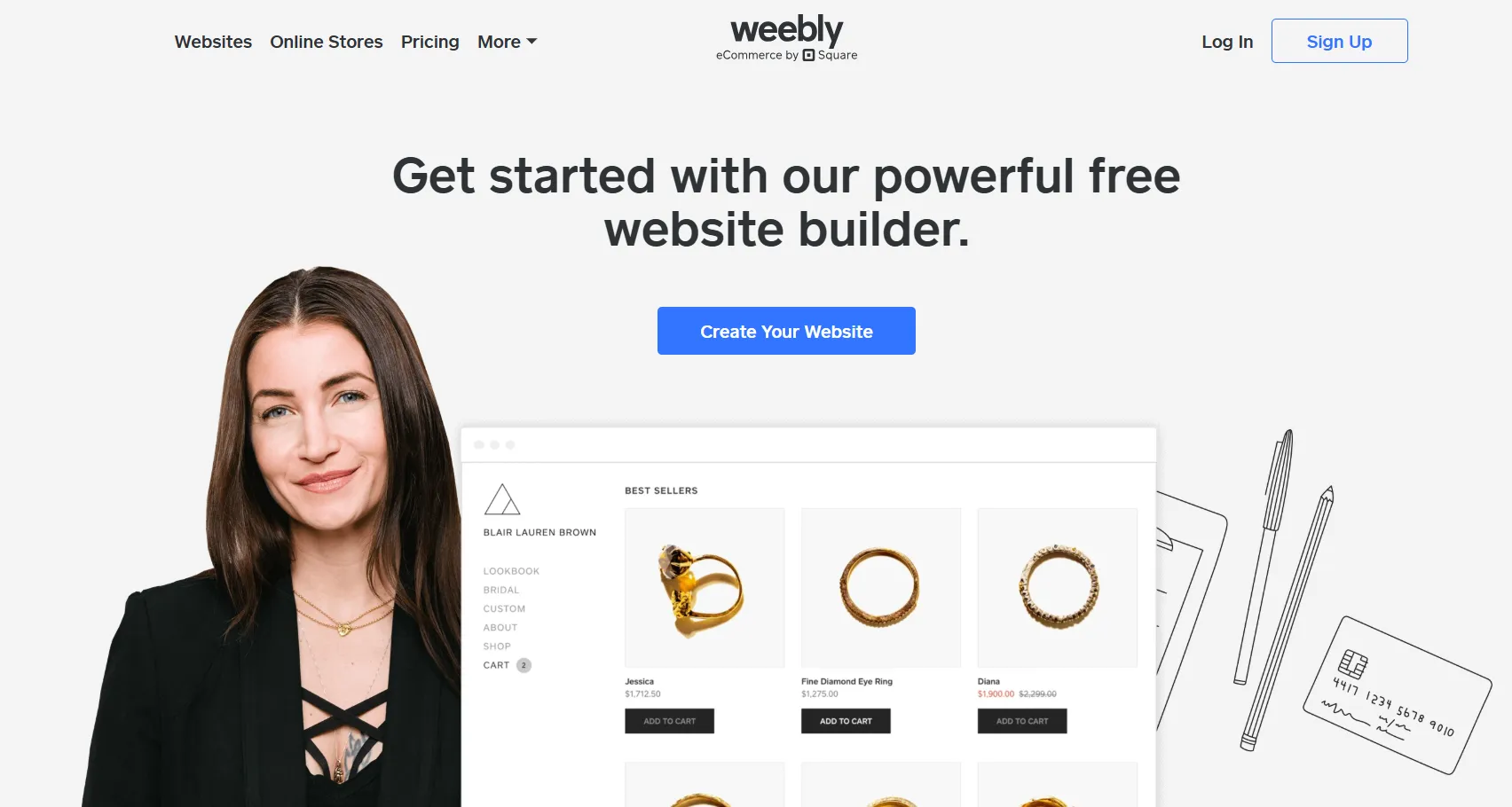 Weebly homepage