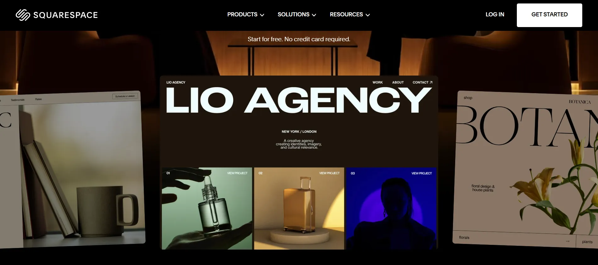 Squarespace homepage