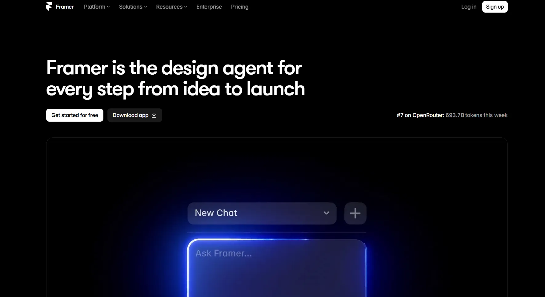 Framer homepage