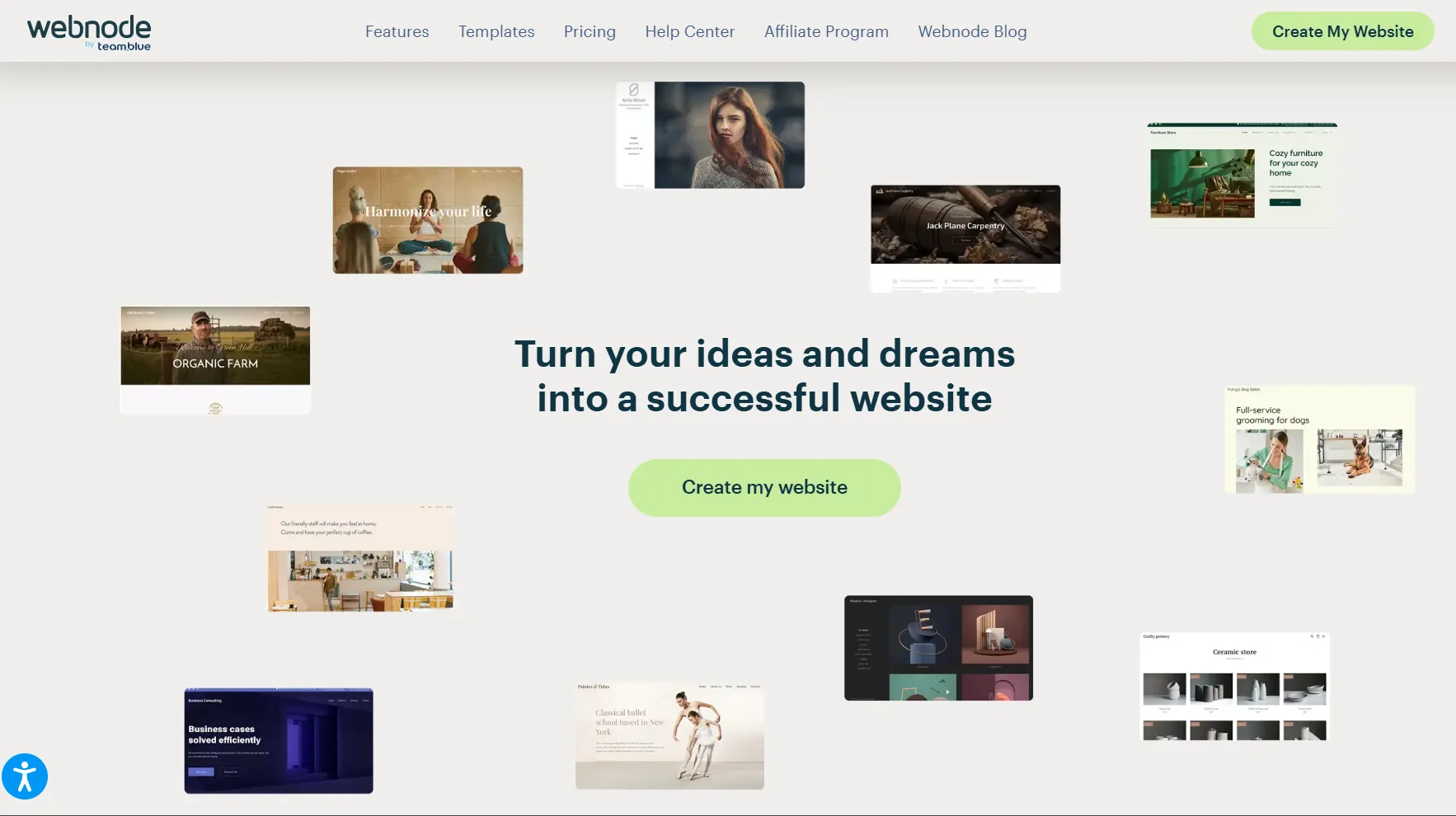 Webnode homepage