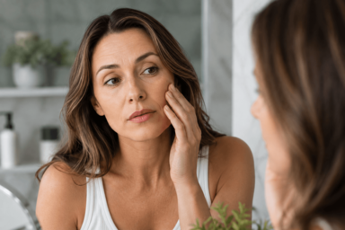 Provider administering dermal filler to a patient's cheek at a Chicago medical spa