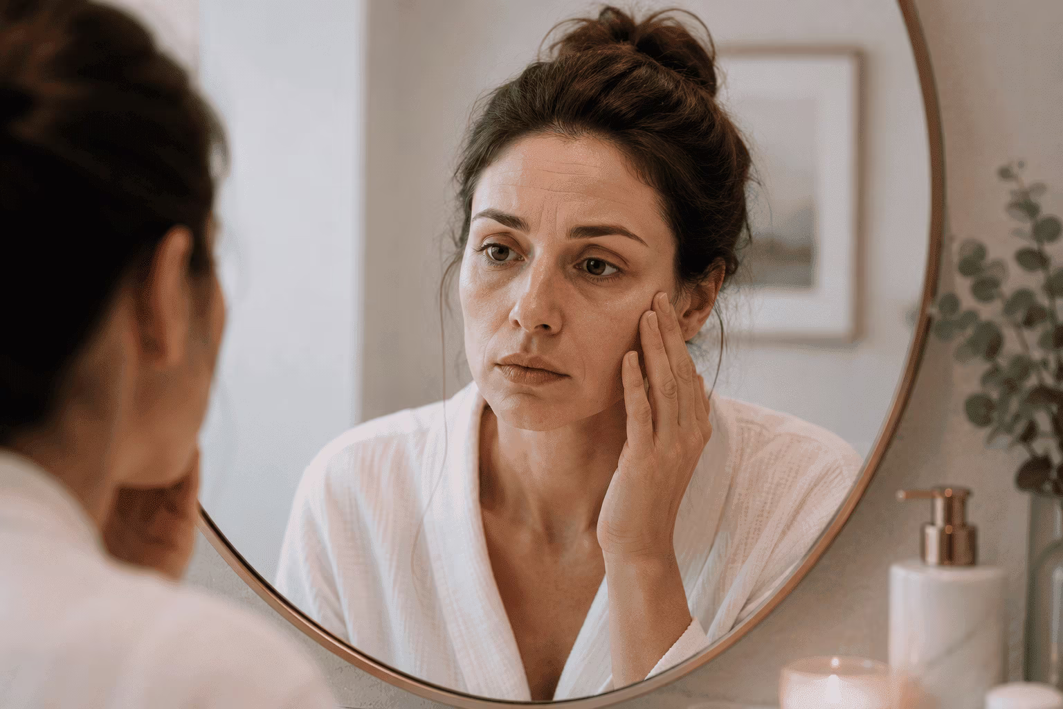 Woman receiving Sculptra treatment for facial volume loss at a med spa in Chicago, Illinois