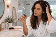 Woman receiving PRP injections for hair and skin rejuvenation at a Chicago medical spa