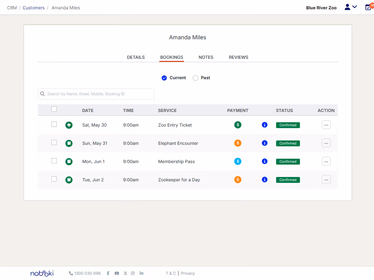 Customer CRM profile