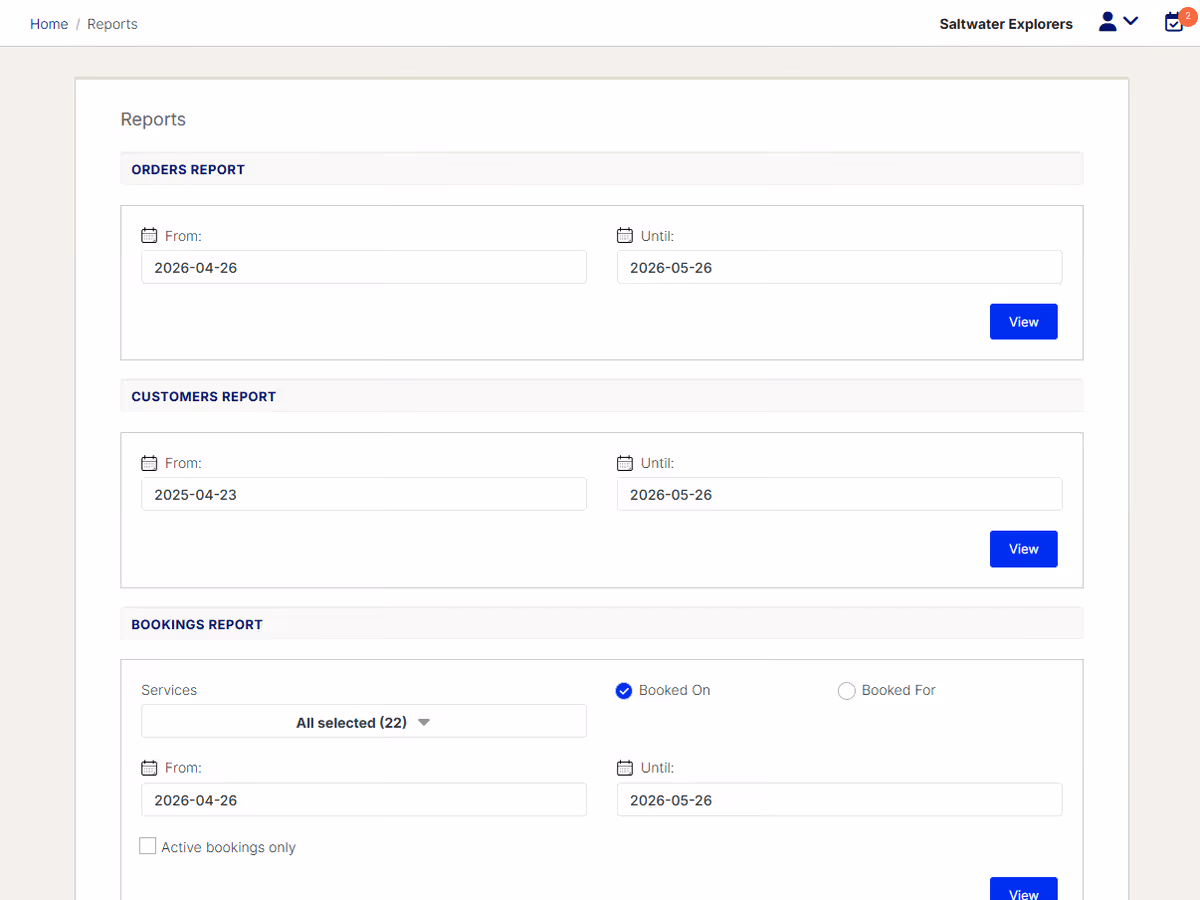 Reports screenshot placeholder