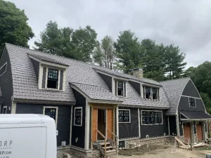 Unique home with Enviroshake synthetic roofing