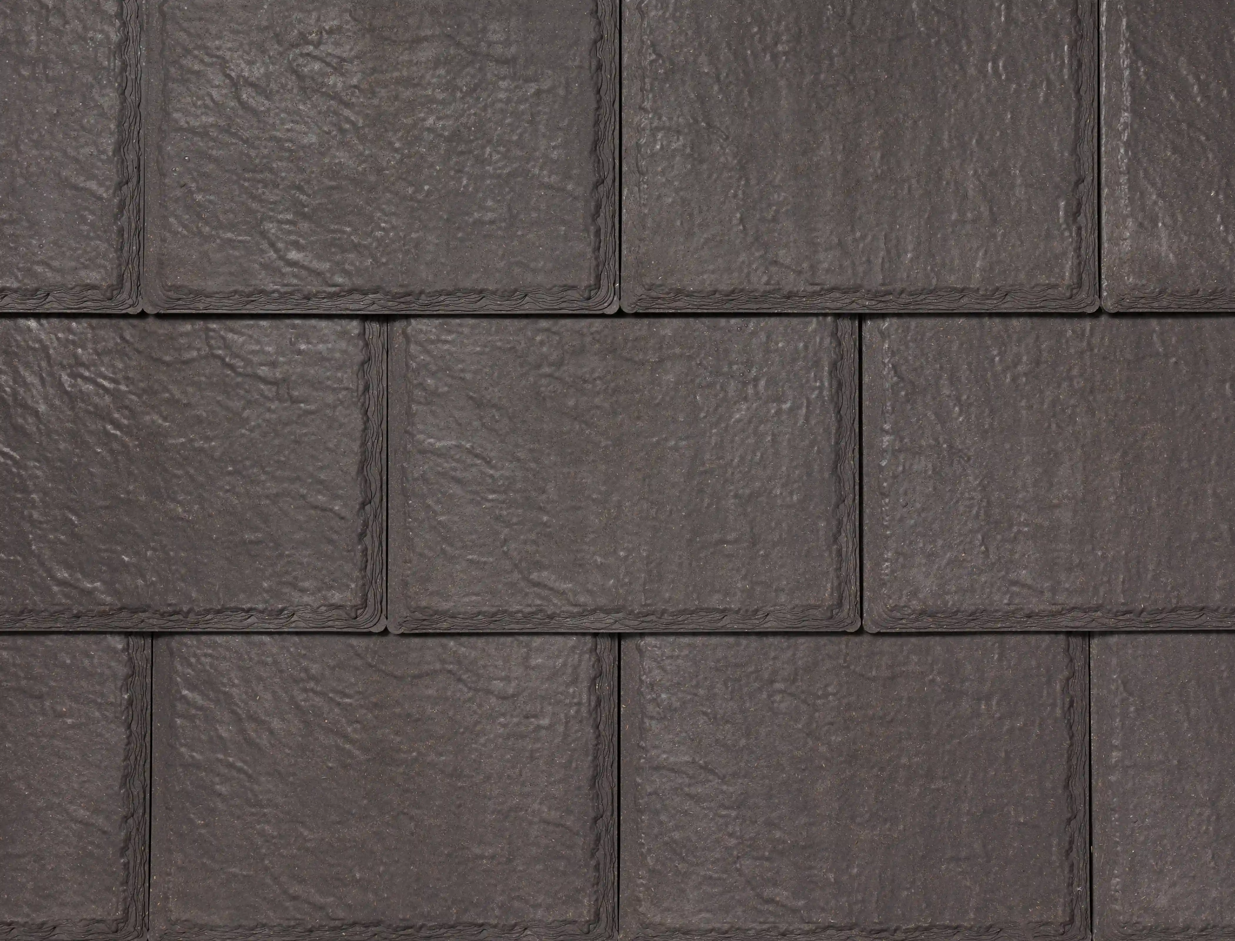 Close-up of Enviroslate tiles in Plum Purple