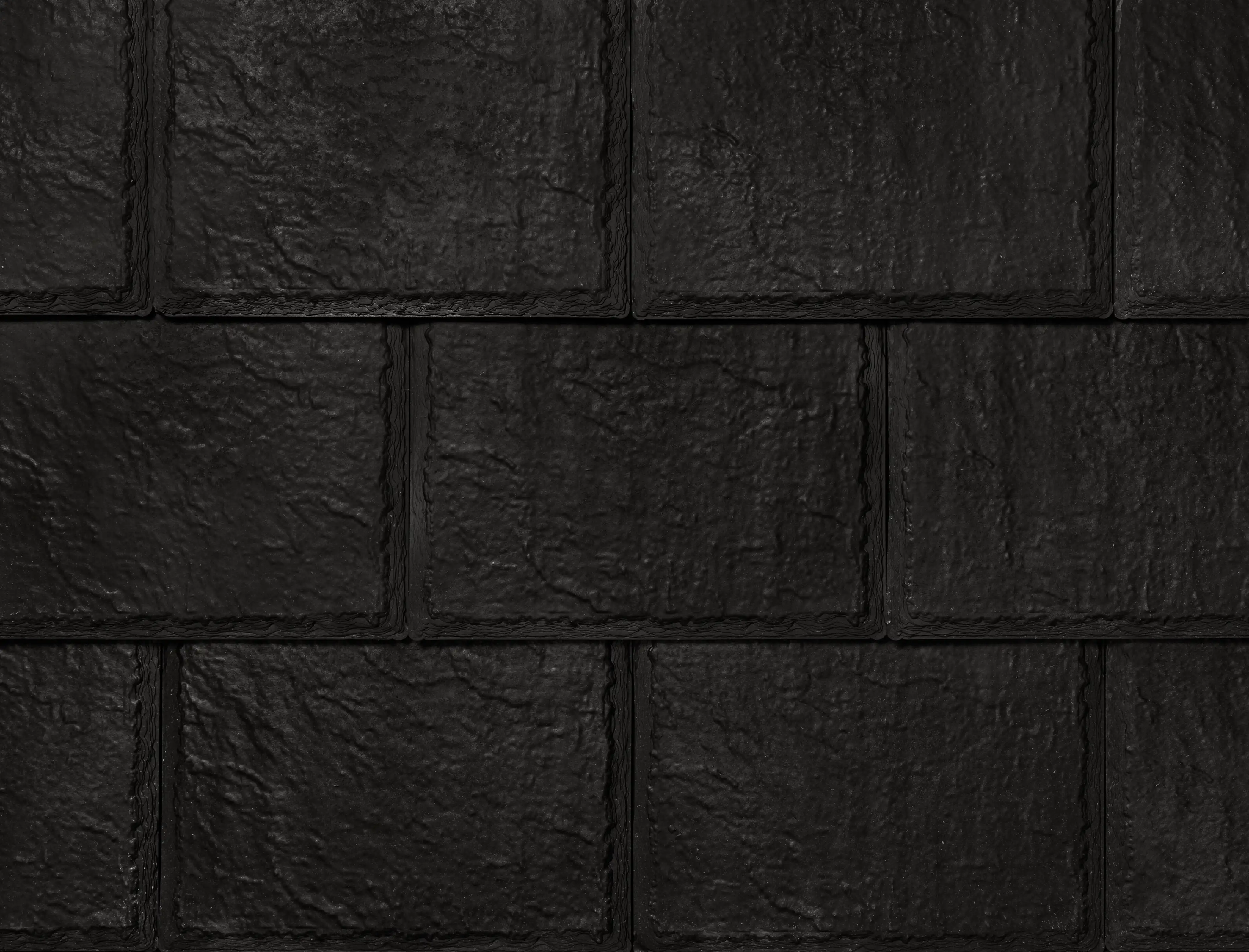 Close-up of Enviroslate tiles in Onyx Black