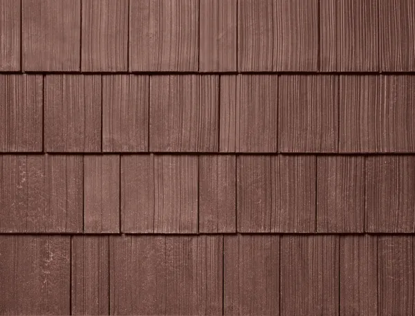 Ruby Red shake colour sample showing wood-grain texture in staggered rows.