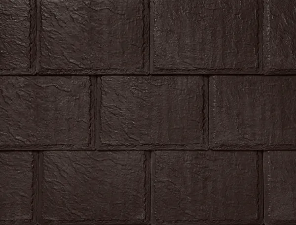 Close-up of Enviroslate tiles in Charcoal Grey
