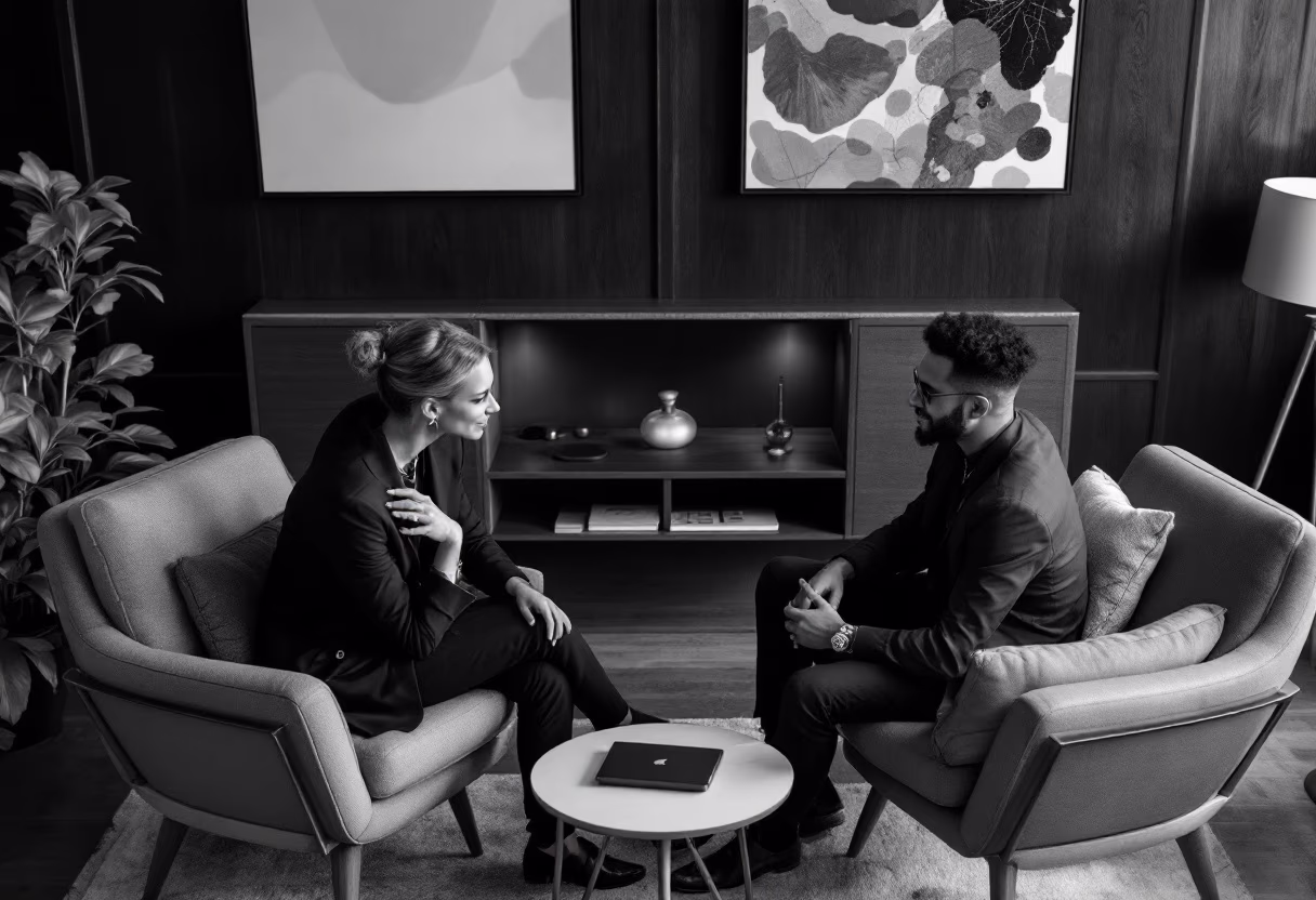 image of founders with a shared moment (for a edtech)