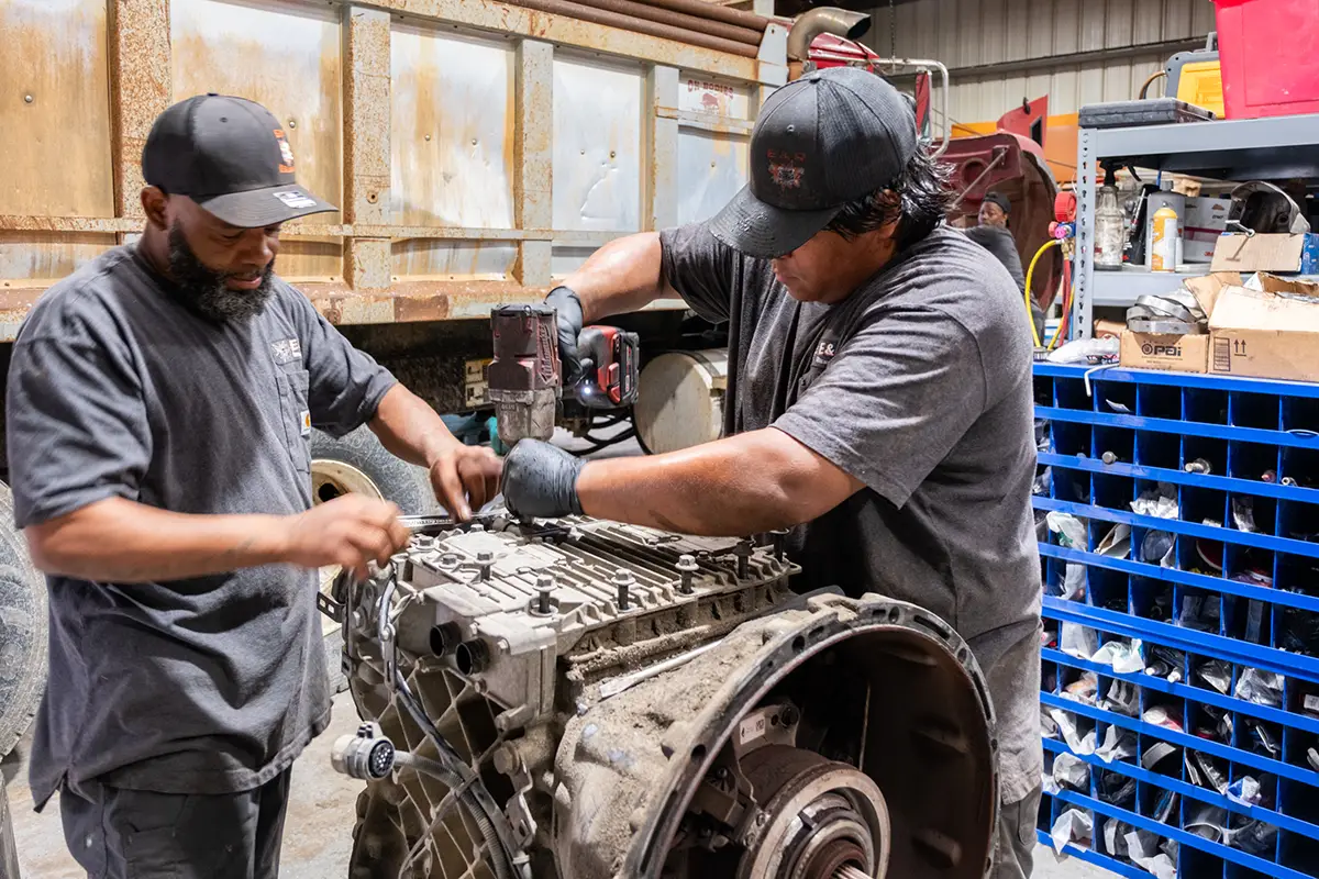 Diesel mechanic performing general diesel repairs