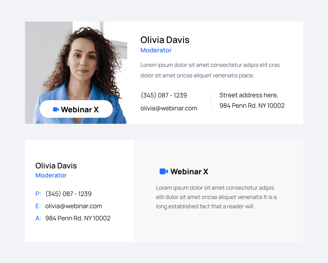 Webinar X - Email Signature - Webinar Webflow Template