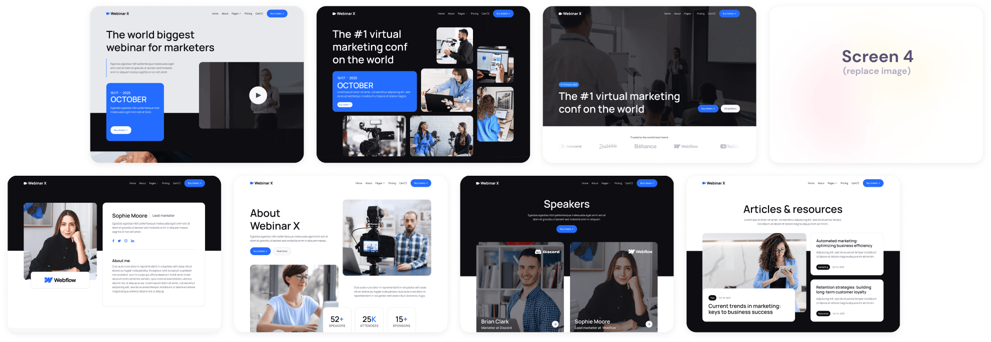 Webinar X - Webinar Banner - Webinar Webflow Template