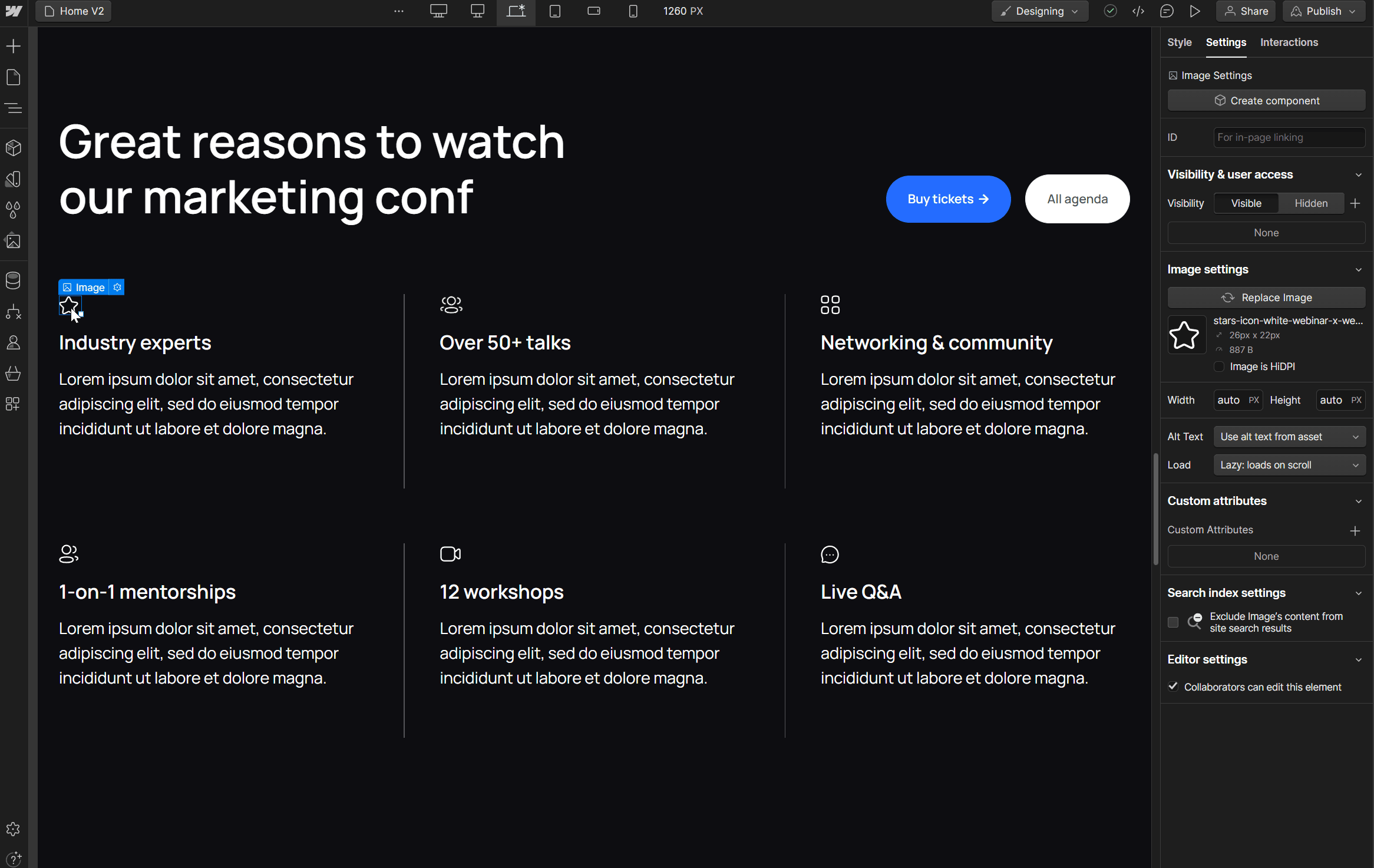 Webinar X Webflow Template And Ui Kit - Icons And Graphics