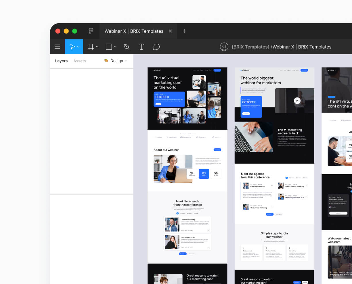 Webinar X - Figma File Included - Webinar Webflow Template