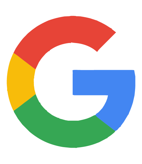 Multicolored G-shaped Google logo in blue, red, yellow, and green segments.