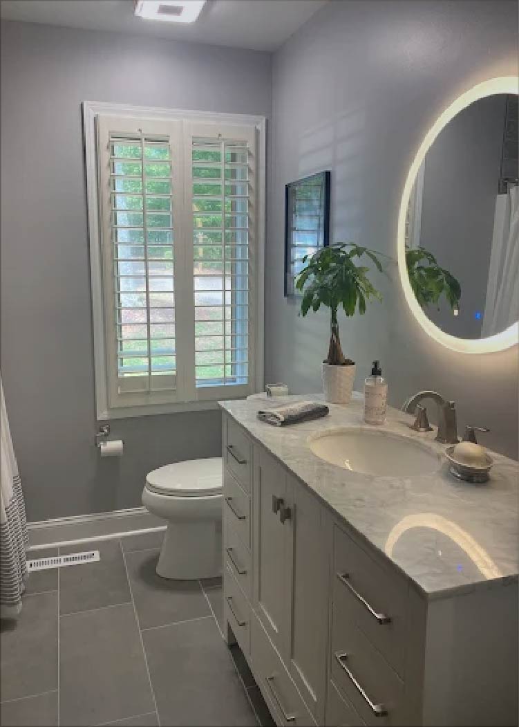 Kenny Contracting & Remodeling plumbing install, water repair, tile & floor install, general construction, home renovations, remodeling, kitchen remodeling, flooring testimonial image.