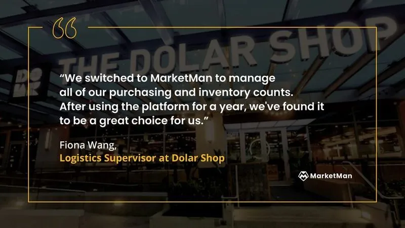 Fiona Wang from Dolar Shop quote about purchasing and inventory counts