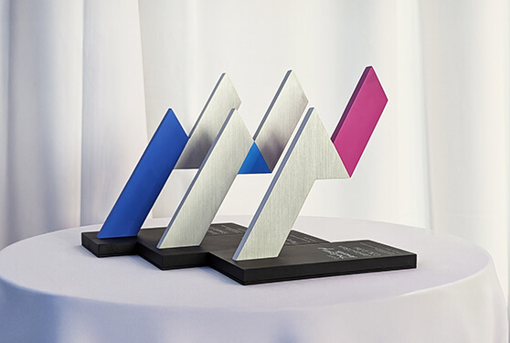 The Ezras Awards trophies at the award ceremony hosted during the Annual Meeting Luncheon at the AGO, on June 10, 2025