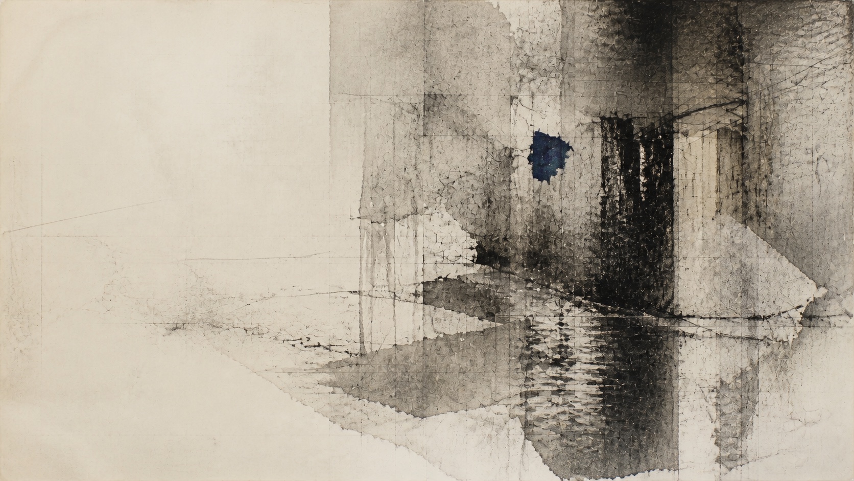 Layered abstract London study in ink and graphite, where judgment sits beneath visible taste.