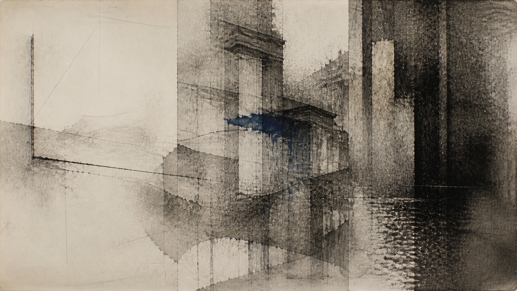 Abstract study of London thresholds and rooms — the quiet architecture through which influence now moves.