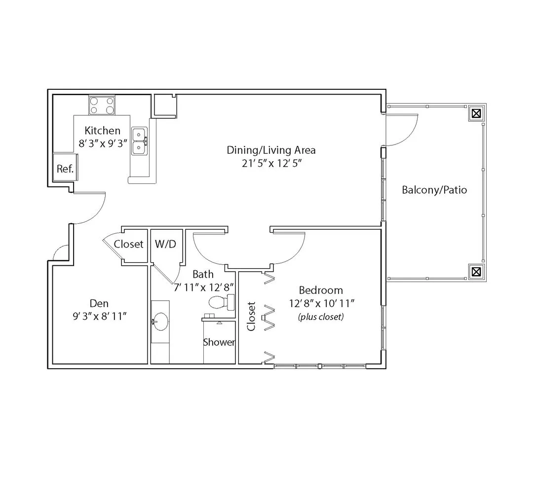 One Bedroom + Den