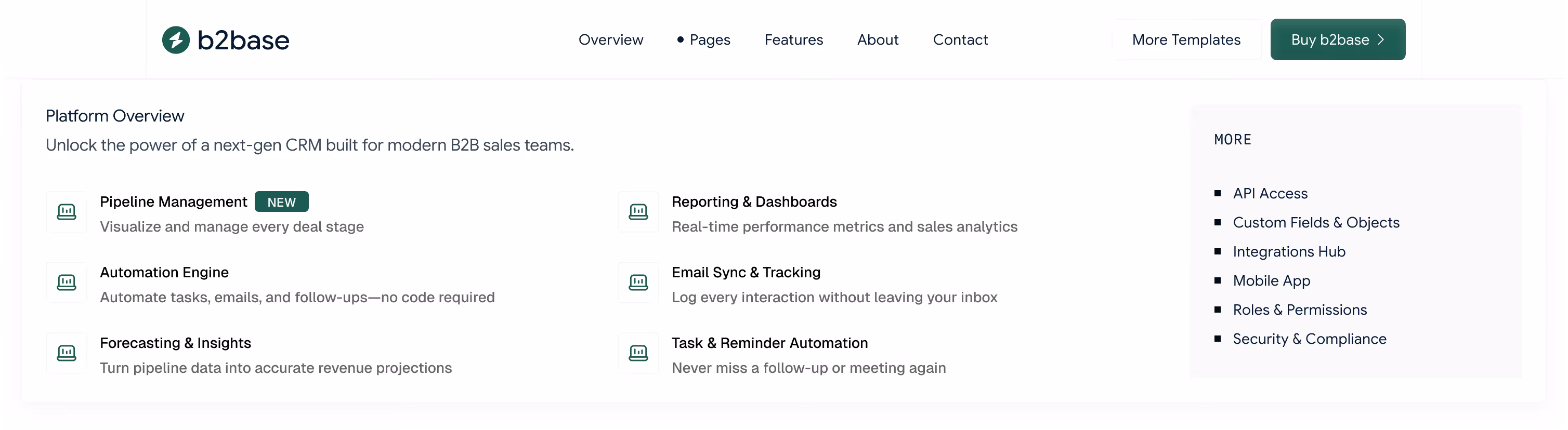 B2B SaaS Webflow template