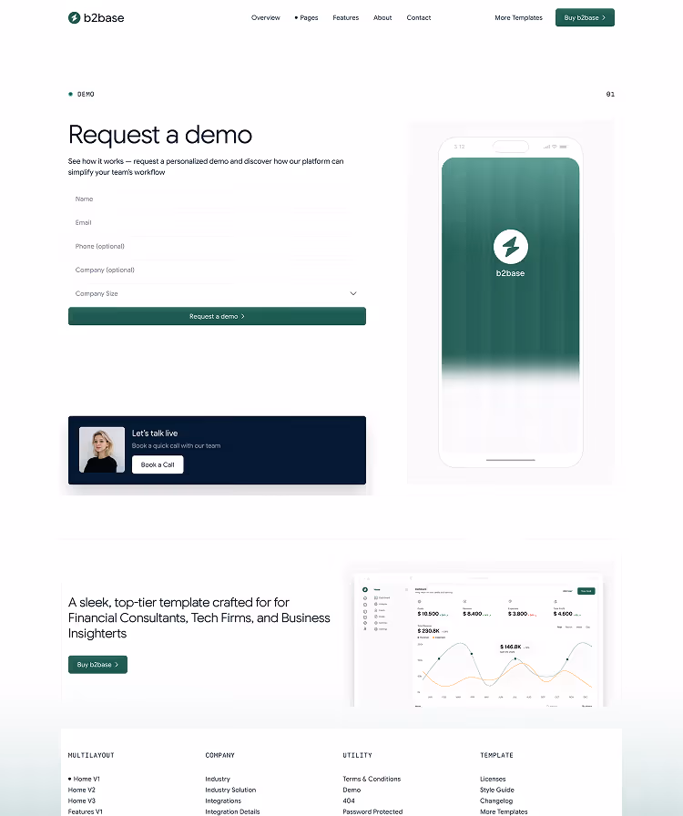 B2B SaaS Webflow template