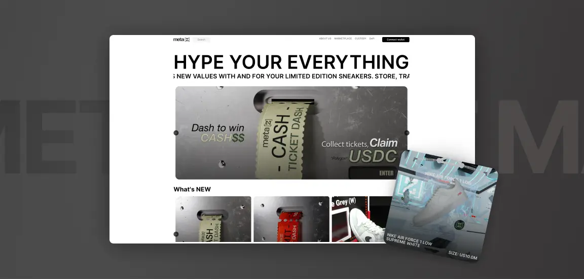 MetaZ case study - NFT marketplace development for E-Commerce