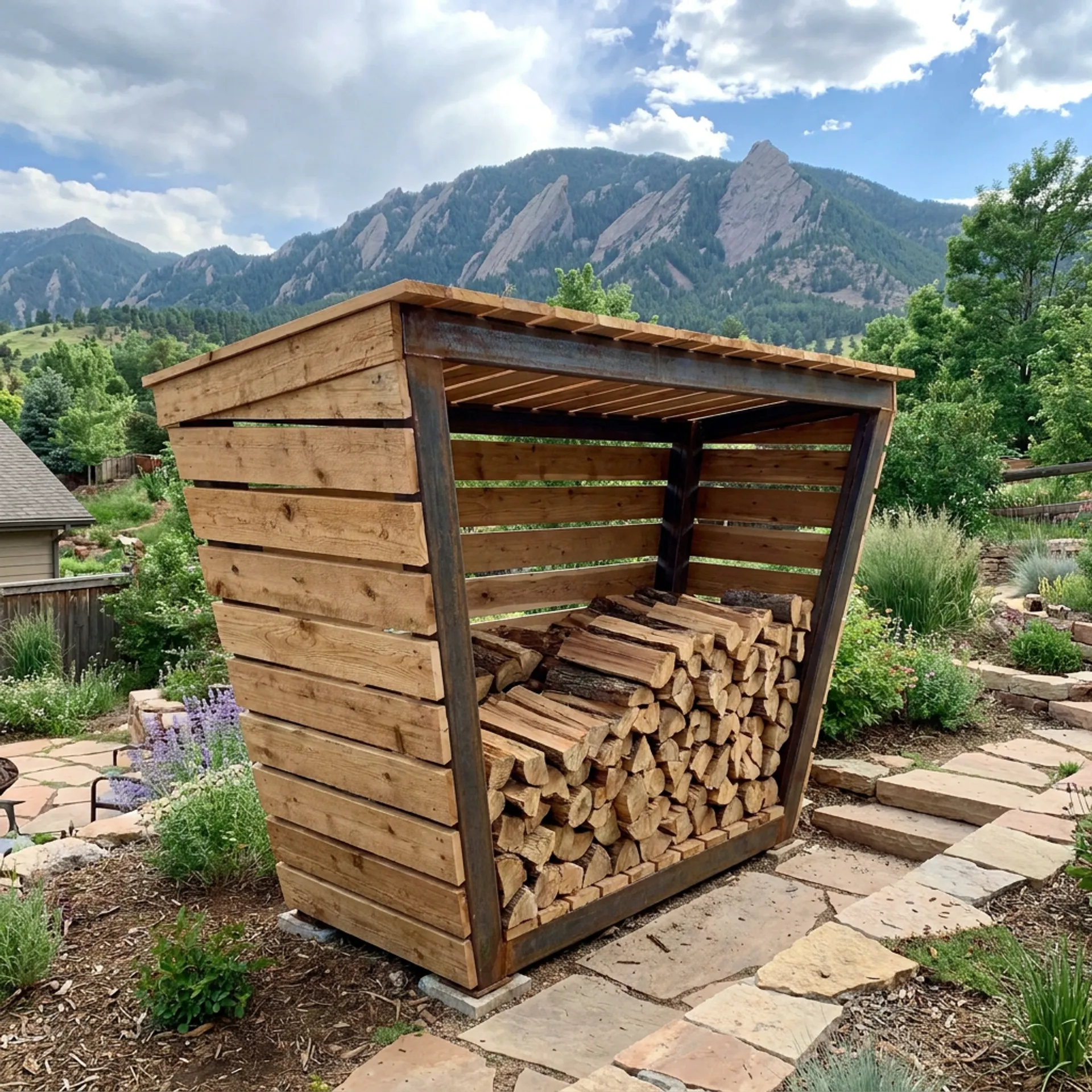 Cedar Firewood Shelter