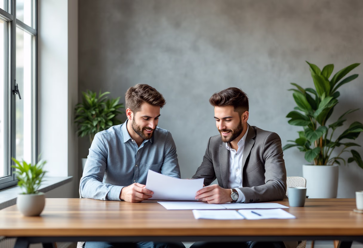 image of direct conversation between client and agent (for a property management company)