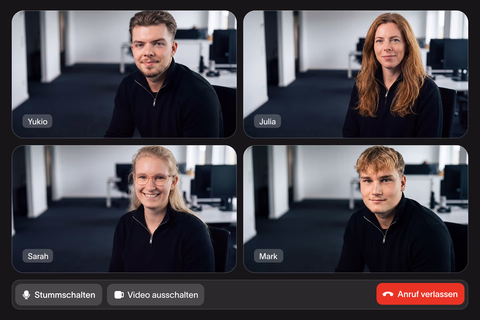 Das Weiss Global Team in einem digitalen Meeting