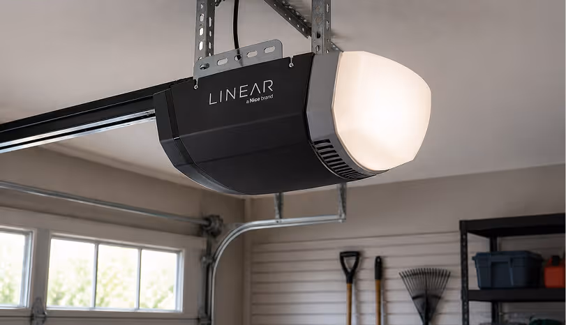 Linear garage door installation in Central Oregon