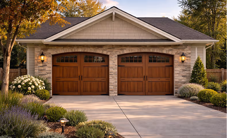 Country French style garage door