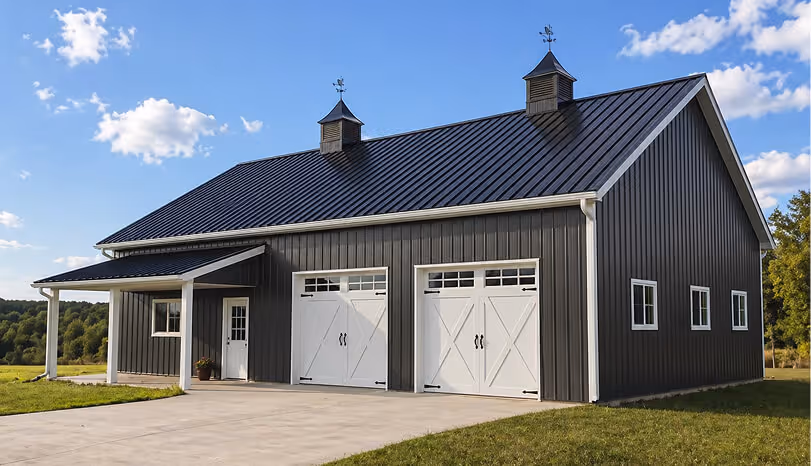 Raynor Rockcreeke garage door on a work shed
